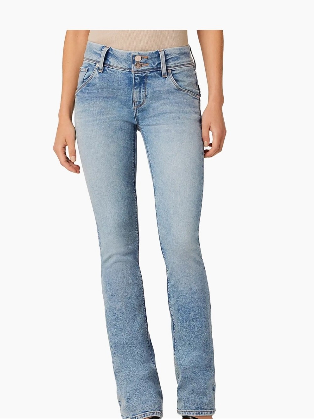 NWT Hudson Jeans Beth Mid Rise Baby Bootcut Motion Light Wash Double Button 26 - Picture 7 of 12